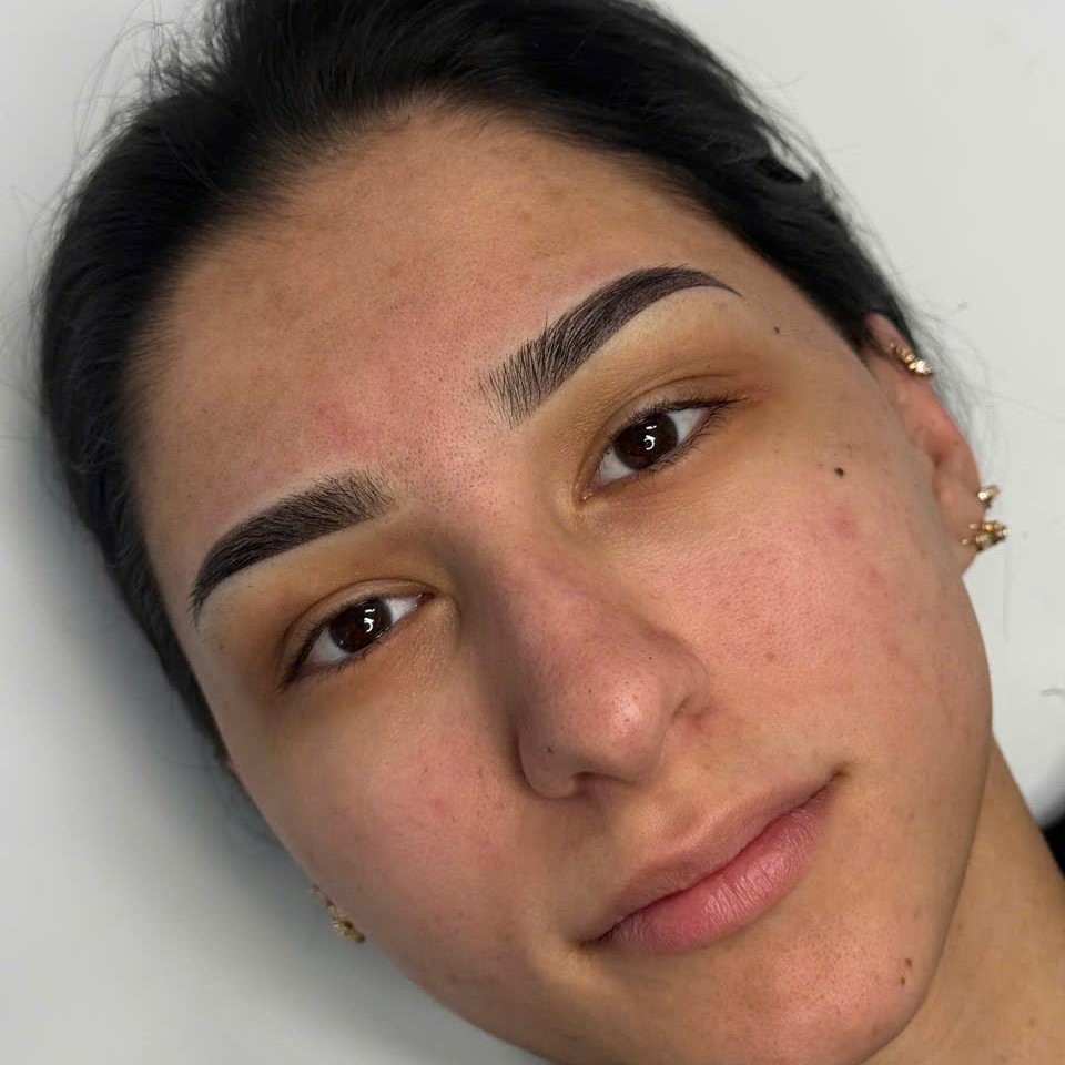 Nano ombre powder brows, healed result, Sarasota FL